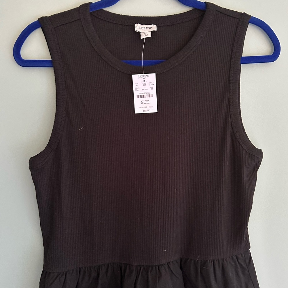 J. Crew Classic Maxi Dress with Black Ribbed Top